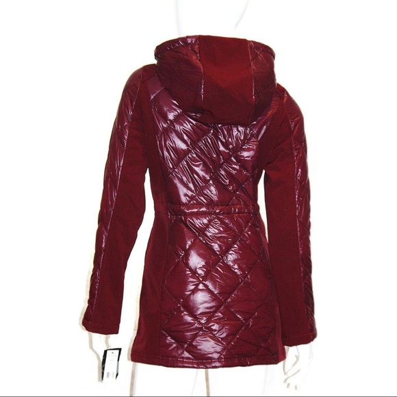 Steve Madden Coat NWT Sz Small Wine Merlot Zipper - Picture 2 of 7